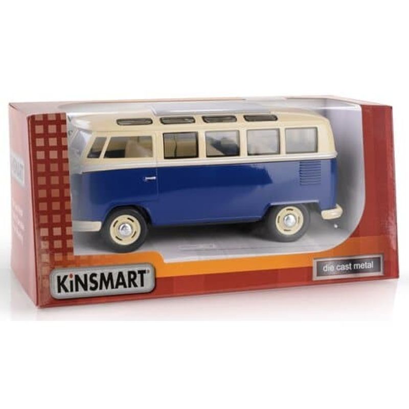 VW Buss T1 1950-67 blå/vit - skala 1:24