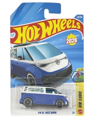 VW ID Buzz "Buzz Bomb" blå -Hot Wheels 1:64