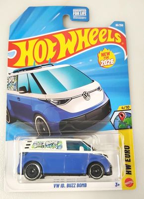 VW ID Buzz "Buzz Bomb" blå -Hot Wheels 1:64