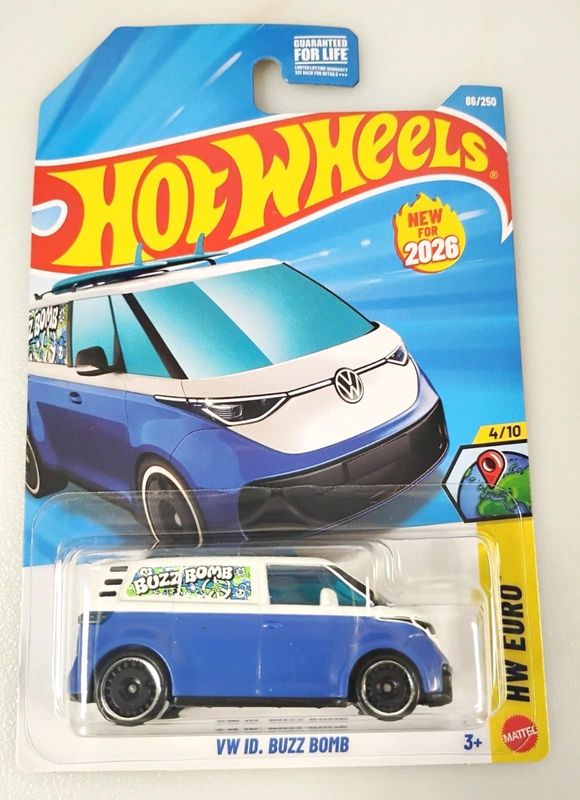VW ID Buzz "Buzz Bomb" blå -Hot Wheels 1:64