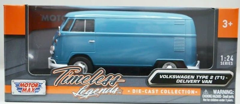 VW T1 Type 2 Delivery Van 1962 blå - Skala 1:24