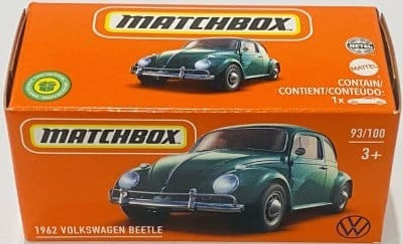 VW Beetle/Bubbla 1962 grön - Matchbox 1:64 (box)