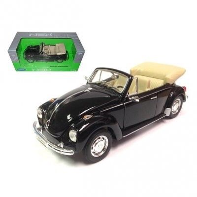 VW Beetle Convertible - svart - skala 1:24