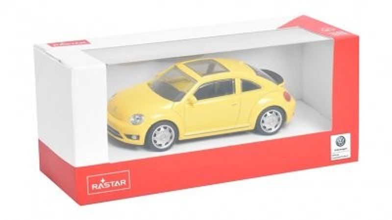 VW Beetle new 2019 gul - skala 1:43