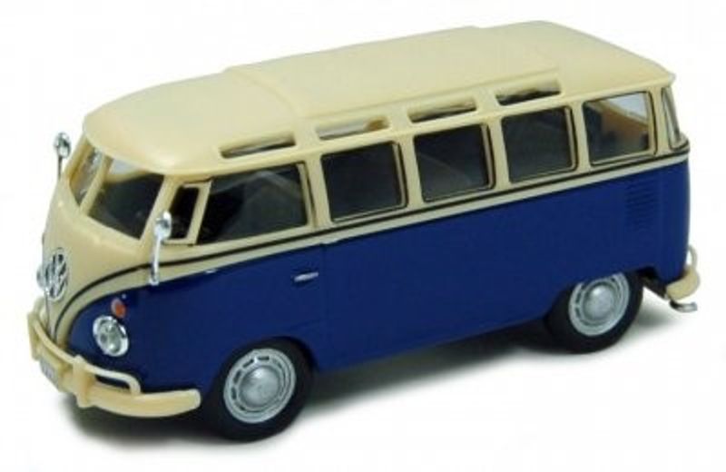 VW Buss T1 blå/vit - skala 1:43