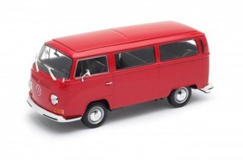 VW Buss T2a 1972 röd - skala 1:24