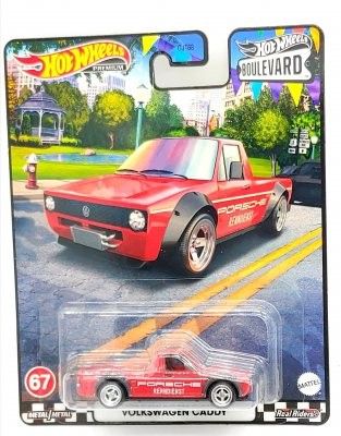 VW Caddy röd - Hot Wheels 1:64