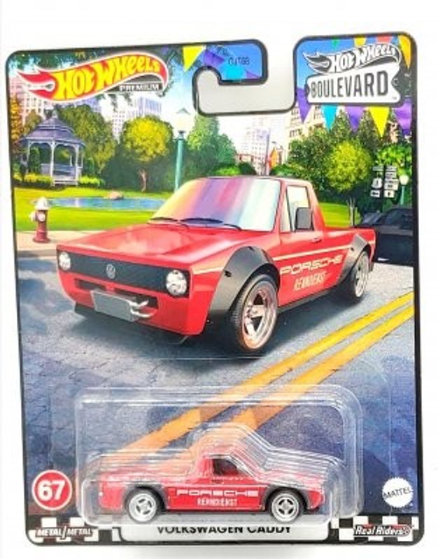 VW Caddy röd - Hot Wheels 1:64