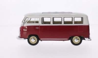 VW Buss classic 1963 mörkröd - skala 1:24