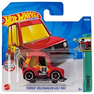 VW Golf Mk1 Tooned röd - Hot Wheels 1:64