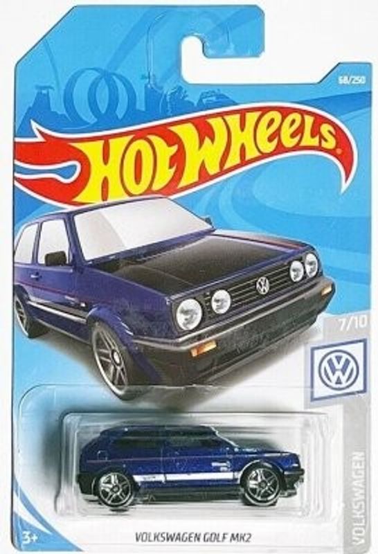 VW Golf Mk 2 blå/lila - Hot Wheels 1:64