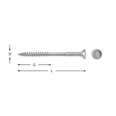 VSB Justerskruv TRÄ 6x120mm FZB (100st)