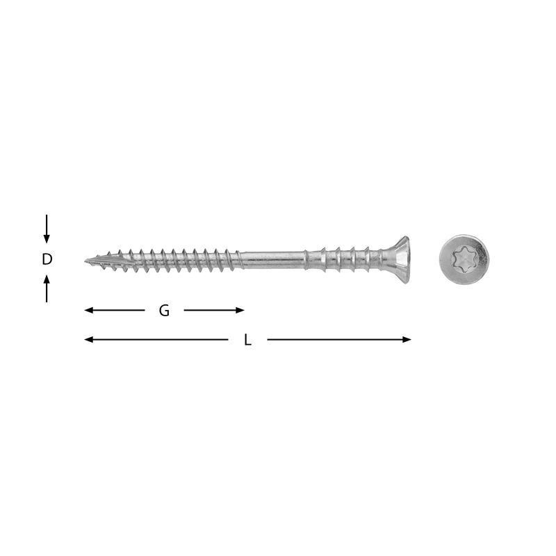 VSB Justerskruv TRÄ 6x120mm FZB (100st)