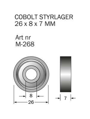 Cobolt Kullager 26 x 8 mm