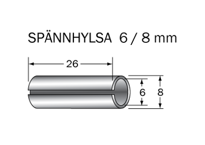 Cobolt Spännhylsa 6 < 8 mm L=25