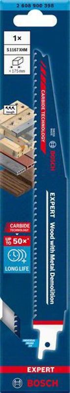 Bosch Expert ‘Wood with Metal Demolition’ S 1167 XHM tigersågblad 225mm 1st CARBIDE