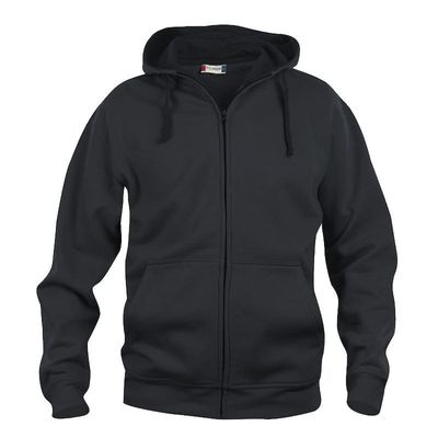 Clique Basic Hoody FZ Herr Svart