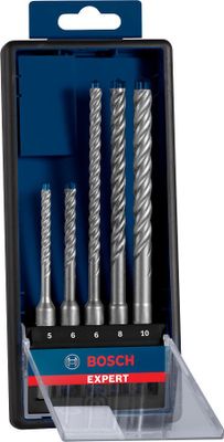 Bosch Expert SDS plus-7X hammarborrsats, 5/6/6/8/10 mm 5st för sten, betong och armerad betong
