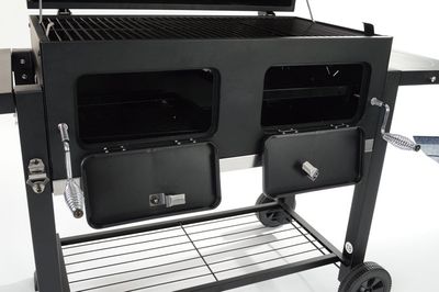 Landmann Kolgrillsvagn XXL gjutjärn 79,5x42 cm med vev