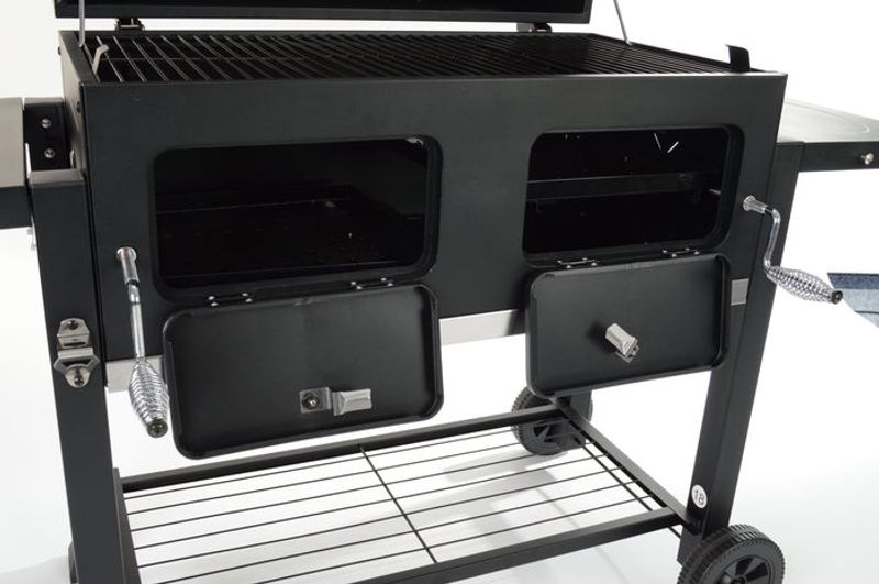 Landmann Kolgrillsvagn XXL gjutjärn 79,5x42 cm med vev