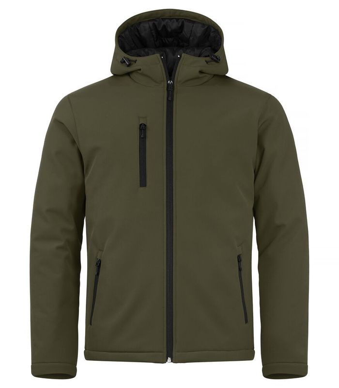 Clique Padded Hoody Softshell Vadderad Softshelljacka Dimgrön Stl XL