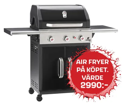 Landmann Triton 3.0 flexX gasolgrill 3 brännare 3,5 kW Svart 3-brännare