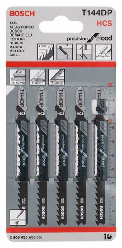 Bosch Sticksågsblad  5-P Mjuka träslag T144DP