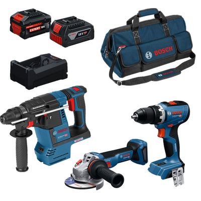 Bosch PRO Verktygssats 18V GSR/GBH/GWS (1x5,5ah+1x5,0ah)