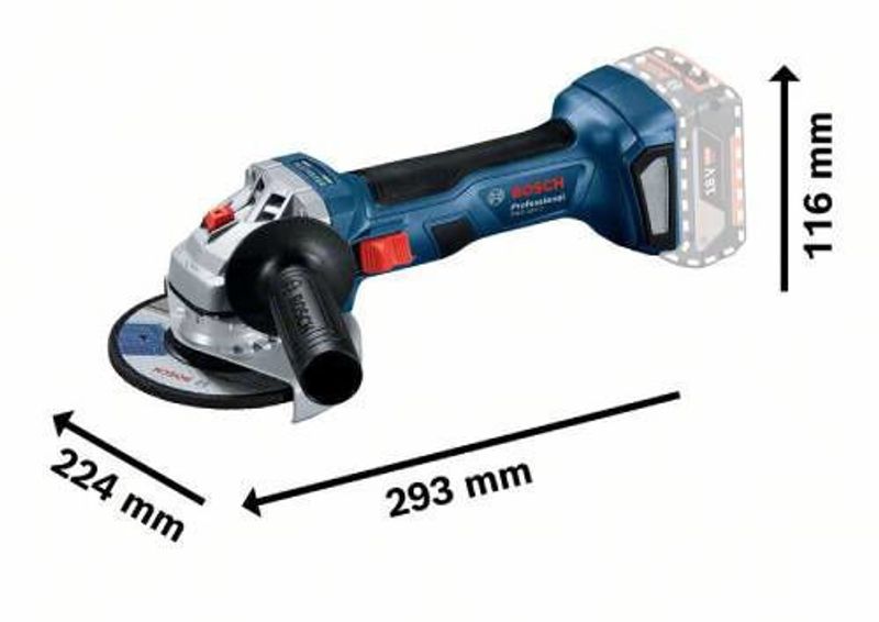Bosch GWS 18V-7 Vinkelslip 125mm (utan batteri)