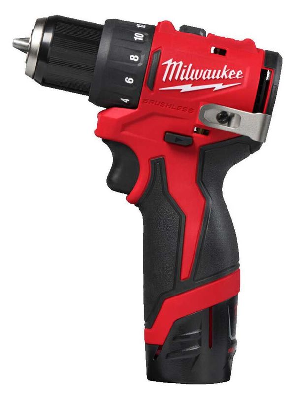 Milwaukee M12 BLDDRC-202C Borrskruvdragare 12V (2x2,0Ah)