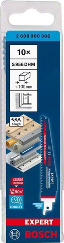 Bosch Expert ‘Window Demolition’ S 956 DHM tigersågblad 150mm 10st CARBIDE