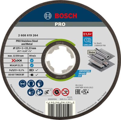 Bosch X-LOCK Kapskiva 125x22,2x1,0mm  Expert for Metal & INOX