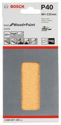 Bosch Planslippapper 80x133mm RWT 10ST