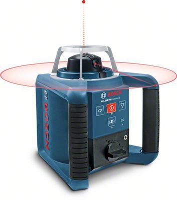 Bosch GRL 300 HV Rotationslaser med mottagare, fjärrkontroll & hållare
