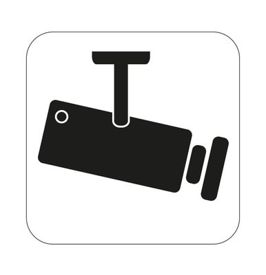 Habo Symbol Videoövervakning 80x80mm SB