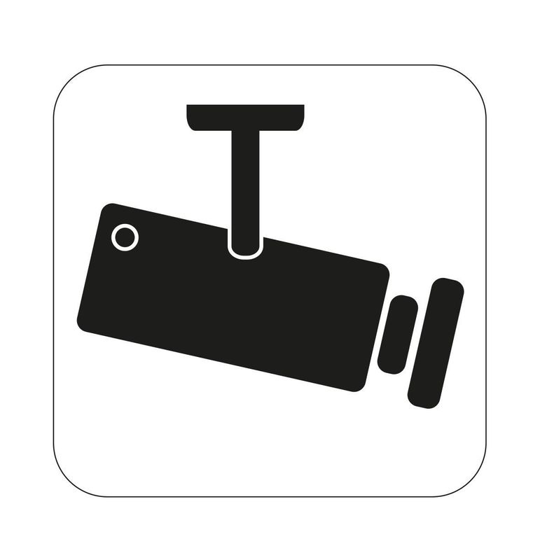 Habo Symbol Videoövervakning 80x80mm SB