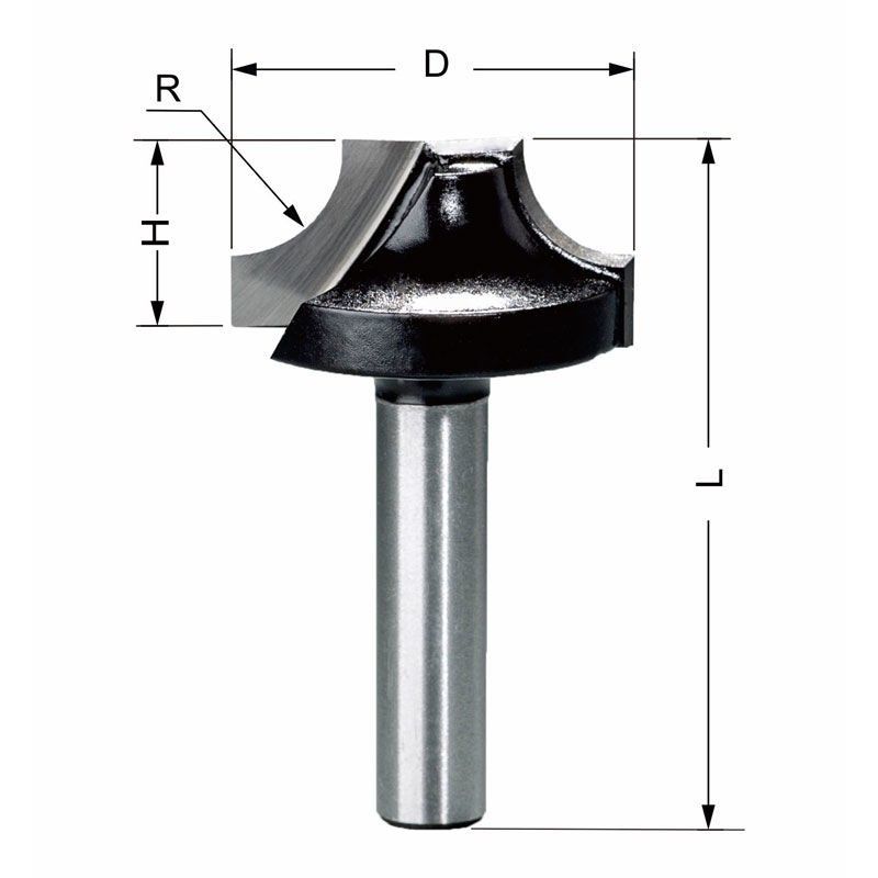 Delver Radiefräs 19×R3.2×45 S=8