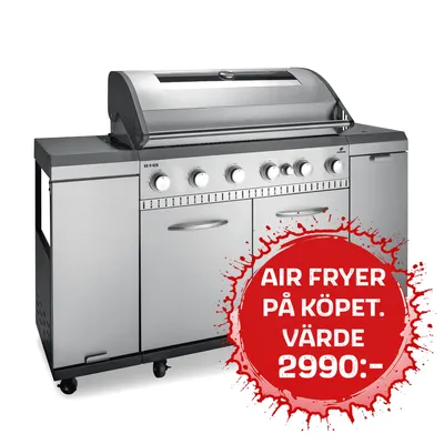 Landmann Rexon 6.1 CooK Gasolgrill 6-brännare Rostfritt