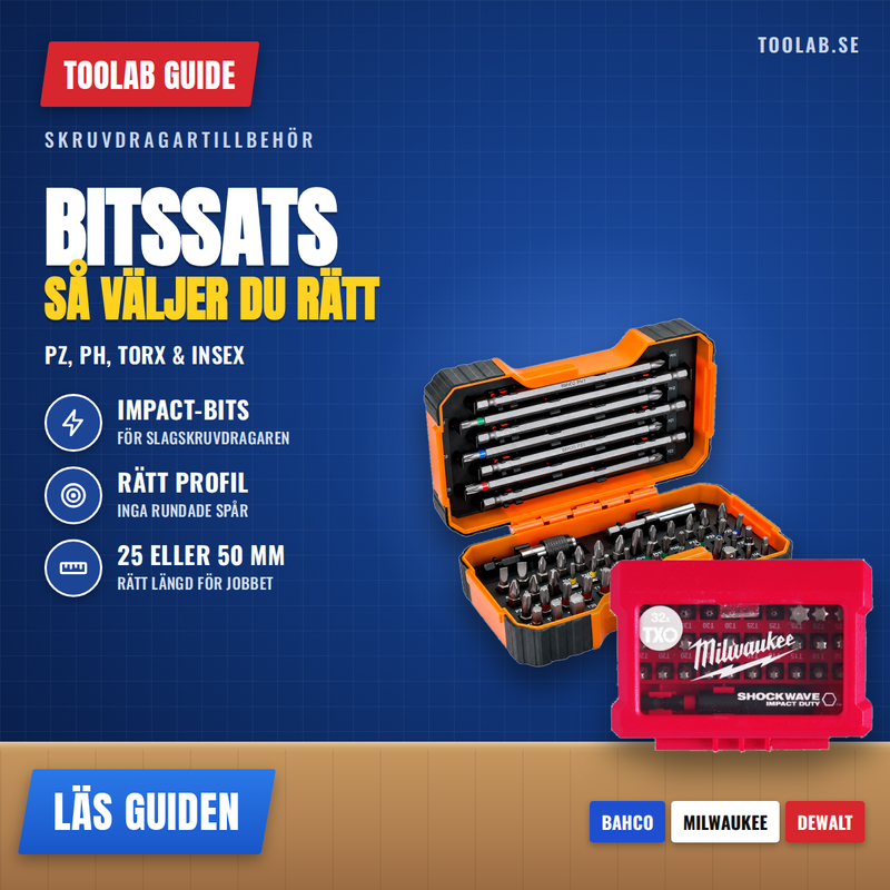 Bitssats – så väljer du rätt bits till skruvdragaren