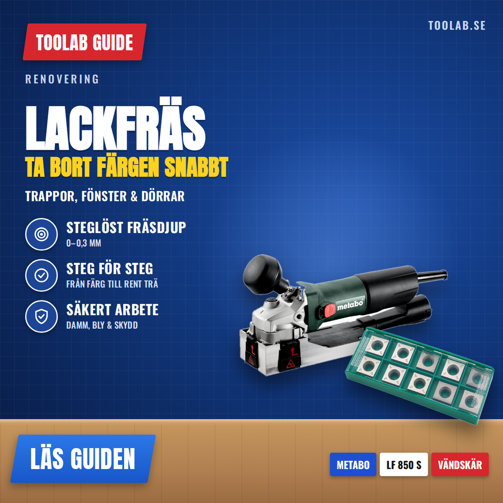 Lackfräs – ta bort färg från trappor, fönster och dörrar