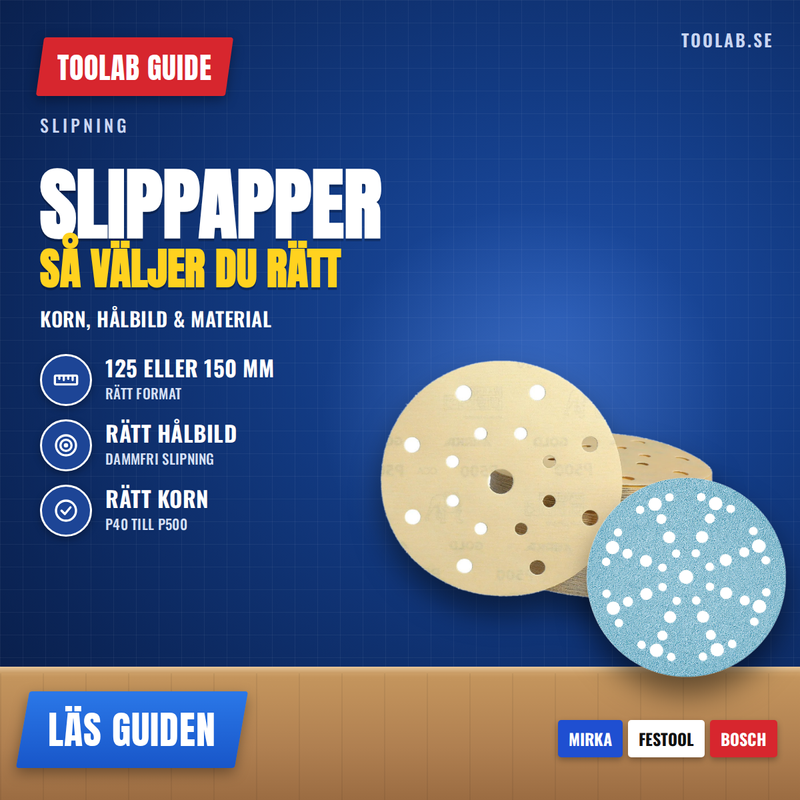 Slippapper – så väljer du rätt korn, hålbild och material