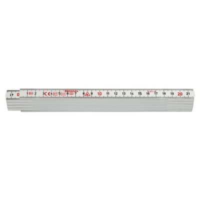 Hultafors Meterstock 2m G59-2-10 mm Vit Glasfiber