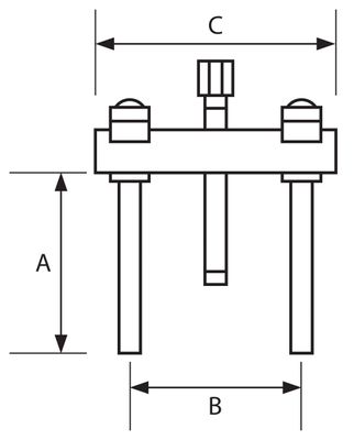 BVA push puller 2-ARMAD 46-140 mm OK med bultar manuell