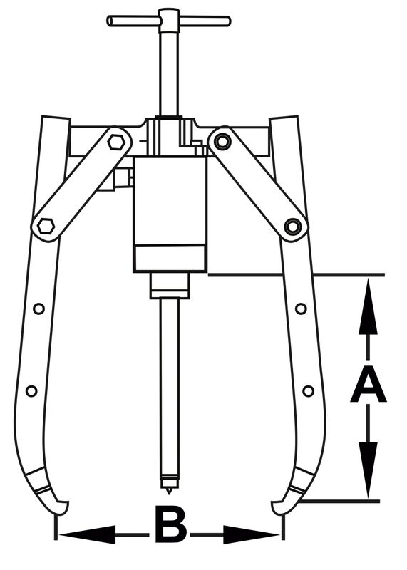 BVA avdragare 3-ARMAD 20 ton långa ben 435 mm