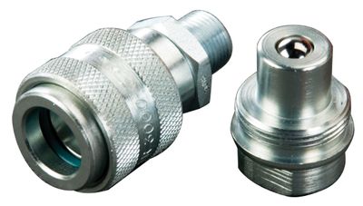 BVA högflödeskoppling hane+hona set 3/8" med dammskydd