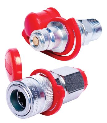 BVA snabbkoppling hane+hona set 3/8" med dammskydd