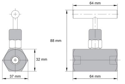 BVA nålventil 700 bar 1/4"-18NPTF