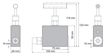 BVA backventil manuell 700 bar 3/8"-18NPTF