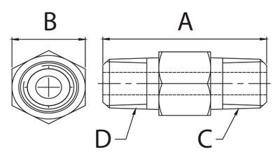 BVA adapter 2X1/4" utv.