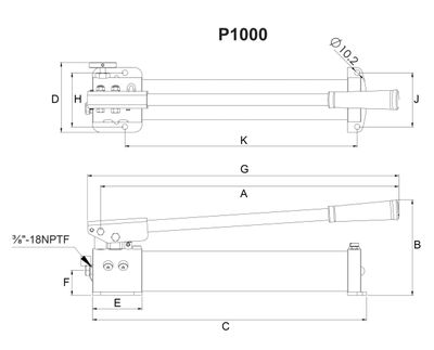 BVA hydraulpump manuell 1000 cm³ 2-STEGS, enkelverkande